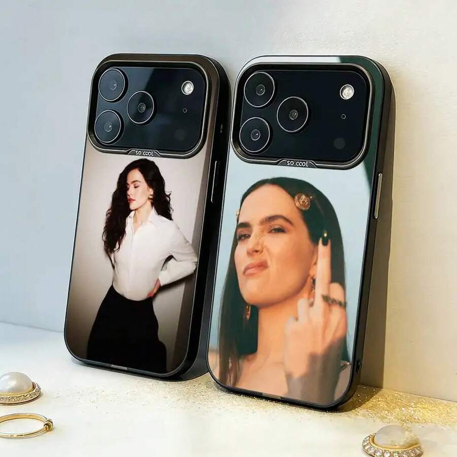 Funda para teléfono Lively Z-Zoey Deutch para iPhone 17, 16, 15, 14, 13, 12, 11, Pro, MAX, blanca mate, a prueba de golpes. - Amarillo - Ver 1
