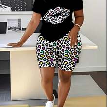Women's T-Shirt With Tooth And Toothpaste Print, Short Sleeve - Black - View 1