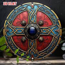 2D Plane - A 2D Plane Knot Symbol, Size.8 X.8inch, Featuring Ancient. This Round Aluminum Emblem Resembles A Shield And Can Be Used As A Protective Badge. It Is A Rustic-Style Metal Wall Decoration Suitable Home Decor And Garages. - 1pc - 查看 1