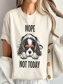 Fashionable Women's T-Shirt With Double-Sided Anime Print, Round Neck And Comfortable Short Sleeves, Ideal For Everyday Wear And Casual Outfits, Local Shipping Available - 白色 - 查看 6