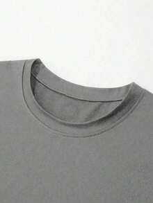 Men's Fashionable Solid Color Basic Short Sleeve Casual T-Shirt GRDR - Light Grey - View 3