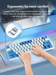 AULA F3361 Mechanical Keyboard Custom Hot Swappable 61 Key Blacklight Gaming Keyboard FN Multimedia Mechanical Axis Responsive Wired Keyboard For Mouse Office Home Laptop PC Esports Game - 查看 6