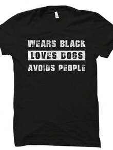 Funny AntiS1S1ocial Gift. AntiS1S1ocial S1Hirt. Dog Lover S1Hirt. Funny MisantH1Ropist S1Hirt. GiftT1 Introvert Anti S1S1ocial Wear Black Love Dogs OS5691 - Negro - Ver 2