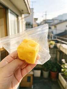 Juguete antiestrés realista con agujeros de queso, súper suave, elástico y deformable, juguete de postre para apretar, adorno de escritorio portátil de bolsillo para aliviar el estrés, regalo para bolsa de fiesta - Multicolor - Ver 6