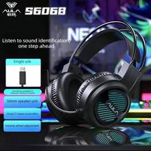 AULA S602 S605 S606有線頭戴式耳機耳麥USB 3.5mm接口 筆記本 桌上型電腦遊戲電競頭戴式耳機 - 查看 15