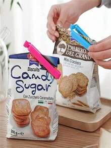 1/10/20/30pcs Food Bag Clips, Portable Food Freshness And Sealing Clips, Moisture-Proof And Dust-Proof, Suitable For Various Plastic Bags And Snack Bags, Kitchen Storage And Organization, Kitchen Accessories, Kitchen Tools, Suitable For Bedroom, Travel, Office, School And Other Places. - Multicolor - View 2