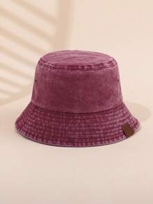 1pc Vintage Distressed Kids Bucket Hat With Brooklyn Label Design, Breathable Sun Protection Hat For Boys And Girls - 1PC - View 12