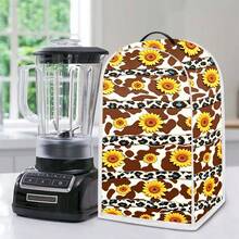 1 Household Food Processor And Juicer Dust Cover, Sunflower Flower Pattern, Small Appliance Protection Cover, Universal Size Food Processor Dust Cover, Machine Washable, Suitable For Women's Kitchenware - Full Coverage - View 7