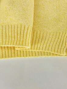 Chaleco de mujer elegante y minimalista, de estilo francés, versátil y elegante - Amarillo - Ver 8