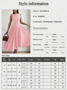 Elegante vestido maxi romántico francés con espalda descubierta, cintura ceñida y diseño calado, encantador y sexy, adecuado para Navidad, fiestas de vacaciones, citas en verano de color negro - Rosa - Ver 9