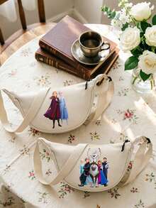 Disney Túi đeo chéo hình trăng lưỡi liềm Frozen, 6 kiểu dáng Elsa, Anna & Olaf, túi đeo vai thường ngày, tô điểm phong cách hàng ngày của bạn với phép thuật của Frozen cùng chiếc túi đeo chéo hình trăng lưỡi liềm đa năng này, có sáu thiết kế quyến rũ với hình ảnh Elsa, Anna, Olaf và toàn bộ nhóm bạn. - Cái túi - Xem 1