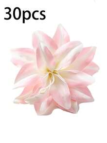 10/30 piezas Cabezas de flores de lirio artificiales de primavera y verano de 12,5 cm, flores de lirio falsas realistas, adecuadas para accesorios para el cabello DIY, sombreros, bolsos, decoraciones de boda, decoración del hogar, ramos de novia, muñequeras de dama de honor y accesorios para fotos en la playa, adecuadas para todas las estaciones - Multicolor - Ver 7