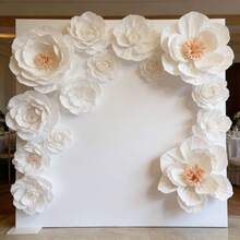 High-Quality 6pcs Large Size 29.97cm*6 Artificial Peony Simulation Flowers, High-Quality Handmade Paper Flower Set For Wedding Flower Wall Decor, Window Arch Arrangement, Birthday Party Photo Backdrop, Home Wall Decoration - 6Pcs - View 8