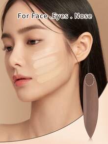 Bông mút trang điểm đầu nhọn, bông mút tán kem nền hình lưỡi, bông mút che khuyết điểm và bắt sáng dùng cho mắt, mũi và da. - màu nâu - Xem 5