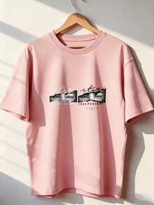 Stylish And Aesthetic Short-Sleeve T-Shirt, Fashionable Short-Sleeve T-Shirt For Spring And Summer 2026, Made In Mexico, 180 Grams. Cartoon Print, Couple Design, Suitable For Indoor Or Outdoor Wear. Crew Neck, Unisex, Ideal For Office And Leisure. One-Piece Pack. - PK-P631577SLNDXZGY450 - 查看 1