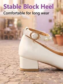 A Pair Of New 2026 Style Girls' Shoes, With Ribbon Decoration + Round Toe Buckles. The Soft Sole Is Suitable For Daily Walking / Spring Outings. - White - View 5