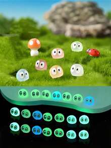 150/100/50/20/5/1pc Luminous Mini Briquettes Elfs Dust Figure Miniature Figurines Garden Ornaments Home Decor Glowing Decoration Accessories For DIY Fairy Gardens,Miniature Landscape Crafts, Car Interior,Party And Birthday Decor - Multicolor - View 4
