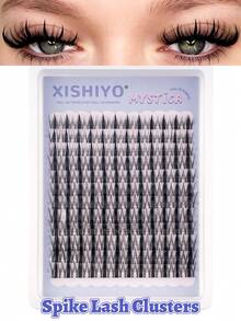 144 piezas Grupos de pestañas D Curl Manga de 8-18mm, suaves y naturales, para hacer pestañas postizas individuales DIY. Fáciles de usar, reutilizables para maquillaje diario. Grupos de pestañas, pestañas individuales, pestañas postizas. - Ver 8