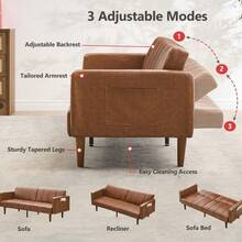 Sofa Bed Frame - Brown - View 6