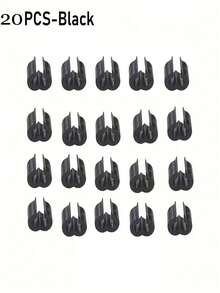20pcs (Black/White) DIY Grid Clip Y-Type Plastic Connectors, Suitable For Pet Cage Connection, Modular Grid Kit For DIY Pet Playpen Assembly (No Battery Required), With Rotatable And Foldable Quick Release Clips - A - View 12