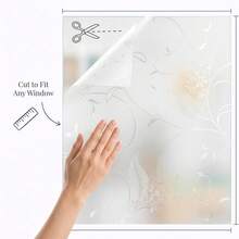 1Roll Window Privacy Film Static Cling Non-Adhesive Window Film Frosted Glass Bathroom Door Decoration Privacy Covering - Wheat - View 8