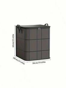 1pc Large Capacity Clothes Storage Bag, Black Foldable Clothes Storage Bag, Quilt Storage Bag, Large Capacity Clothes Bag, Bedroom Closet Storage Bag. Easy To Fold, Space-Saving, Durable, Suitable For Back To School And Home Storage - Black - View 14