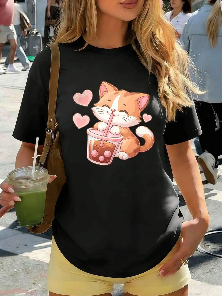 Women T-Shirts - Black - View 1
