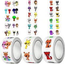 500pcs Sprunki Incredibox Music Game Theme Round Stickers, Self-Adhesive Decorative Stickers Gift - Multicolor - View 6