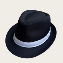 1/2 Pairs Fashionable Jazz Hat, Classic Top Hat For Daily, Party, Stage, Autumn/Winter Outdoor Cold Protection,Summer,Beach,Holiday - Black - View 15