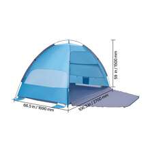 Beach Tent Sun Shelter For 4 Person, UPF 50+ Protection, Portable Sun Shade Canopy With Carrying Bag & Sand Pockets, Lightweight And Easy Setup Beach Umbrella For Camping Fishing Outdoor Picnic - for 4 Person, Sand Pockets - 查看 10