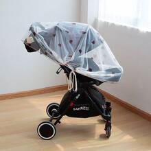 Màn chống muỗi cho xe đẩy em bé in hình gấu kiểu Ins, thoáng khí, che chắn côn trùng cho xe đẩy trẻ sơ sinh mùa hè. - Màu be - Xem 3