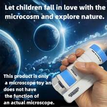 Juguete de microscopio STEM para niños de 6+ años. Lente transparente para exploración científica, juguete educativo adecuado para niños y niñas, herramienta perfecta para experimentos científicos, material de ABS | Regalo de Navidad, cumpleaños, vuelta al cole, Pascua, Día del Niño - Multicolor - Ver 3