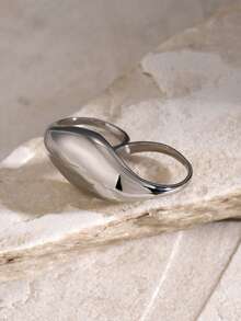 1 chiếc nhẫn thép không gỉ mạ vàng 18K, thiết kế tối giản, thanh lịch với các đường nét hình học. - Nhiều màu - Xem 9
