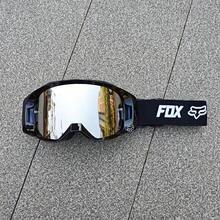 1PC In-Stock Off-Road Motorcycle Goggles, Protective Eyewear, Motorcycle Ski Goggles, Outdoor Riding Glasses - White and Gray Frame With Silver Trim - View 11