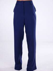 Wide-Leg Pants By Alntaria Risco Calca111114 - Navy Blue - View 2