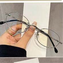 1pc Oval Lightweight Clear Lens Glasses - Clear - View 2