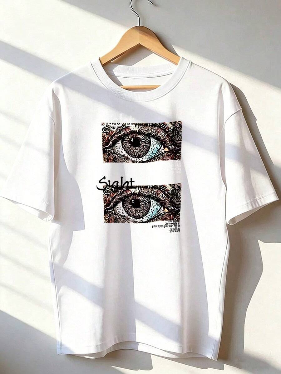 Stylish And Aesthetic Short-Sleeve T-Shirt, Fashionable Short-Sleeve T-Shirt For Spring And Summer 2026, Made In Mexico, 180 Grams. Cartoon Print, Couple Design, Suitable For Indoor Or Outdoor Wear. Crew Neck, Unisex, Ideal For Office And Leisure. One-Piece Pack. - WH-P631577SLNDXZGY451 - 查看 1