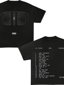 Dopamine Lil Tecca 2 Sided T-Shirt - Black - View 1