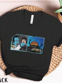 Camiseta Thrawn vs. Chopper| Camiseta con Arte de Fans de los Rebels| Grand Admiral Thrawnblusas para mujer playeras de mujer vestidos casuales para mujer y2k playeras deportivas para mujer verano camisetas ropa de mujer Fashion Perfect For Daily - Negro - Ver 6