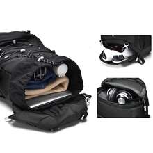 Outdoor Hiking Backpack 48L, Unisex Tactical Outdoor Travel Backpack - Black - View 7