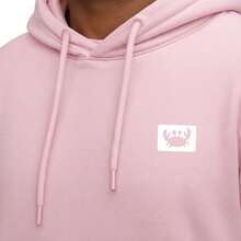 Men's Relaxed Style Sweatshirt With  Print, Hooded, And Kangaroo Pocket - 淺粉色 - 查看 4