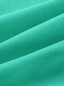 Swim Oasis Traje de baño de una pieza con panel de malla fruncida de unicolor y falda pareo - verde menta - Ver 8