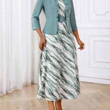 Lady Spring, Summer, Autumn And Winter Elegant Office Party New Year Ladies Dresses - Multicolor - Ver 5