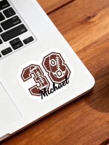 Nhãn dán thể thao tùy chỉnh chữ, nhãn số hình quả bóng nhiều màu sắc, decal có thể tùy chỉnh dành cho các đội thể thao, vận động viên và người hâm mộ. - Nhiều màu - Xem 5