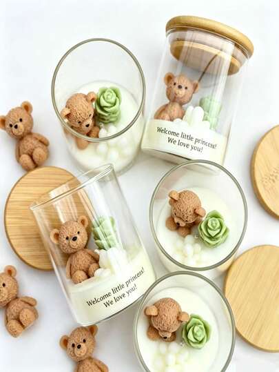 Lindo adorno de vela de oso de cera de soja y aromaterapia, regalos manuales, velas de decoración del hogar, velas de recipiente hechas a mano, velas de soja, creación de ambiente, regalos del Día de San Valentín, regalos de pareja, regalos de damas, regalos de niñas, regalos de boda, recuerdos de boda, decoraciones de habitación, regalos de amigas, regalos de graduación, regalos de cumpleaños, regalos del Día de la Madre, decoraciones del hogar, decoraciones de cumpleaños, tipos de fragancias.
