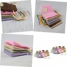 Gatuida 24piezas Bolsas De Cordón Sachets Decorativos De Lino Para Lavanda Especias y Hierbas Mezcla De - como se muestra x 2 piezas - Ver 1
