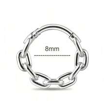 Khuyên mũi 16G bằng thép không gỉ 316L, khuyên xỏ lỗ mũi Daith, không gây dị ứng, mạ vàng 18K, trang sức xỏ khuyên cơ thể, khuyên mũi cho nữ. - xích - Xem 14