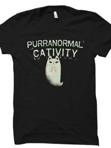 Funny Halloween S1Hirt. Funny Halloween Gift. C1At Halloween S1Hirt. C1Aostume S1Hirt. Horror Fan Gift. SC1Arhirt. Paranormal S1Hirt OS5652 - Negro - Ver 2