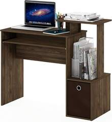 Furinno Computer For Computer - Dark Brown - View 12