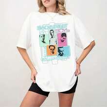Millennium Tour Music Vintage Shirt Backstreet Fan Merch Gift 220g Essential T-Shirt For Concert Perfect Summer Gift UnisexShirt For Women 100% Cotton Unisex T-Shirt - Comfortable Premium Casual T-Shirt - 白色 - 查看 1